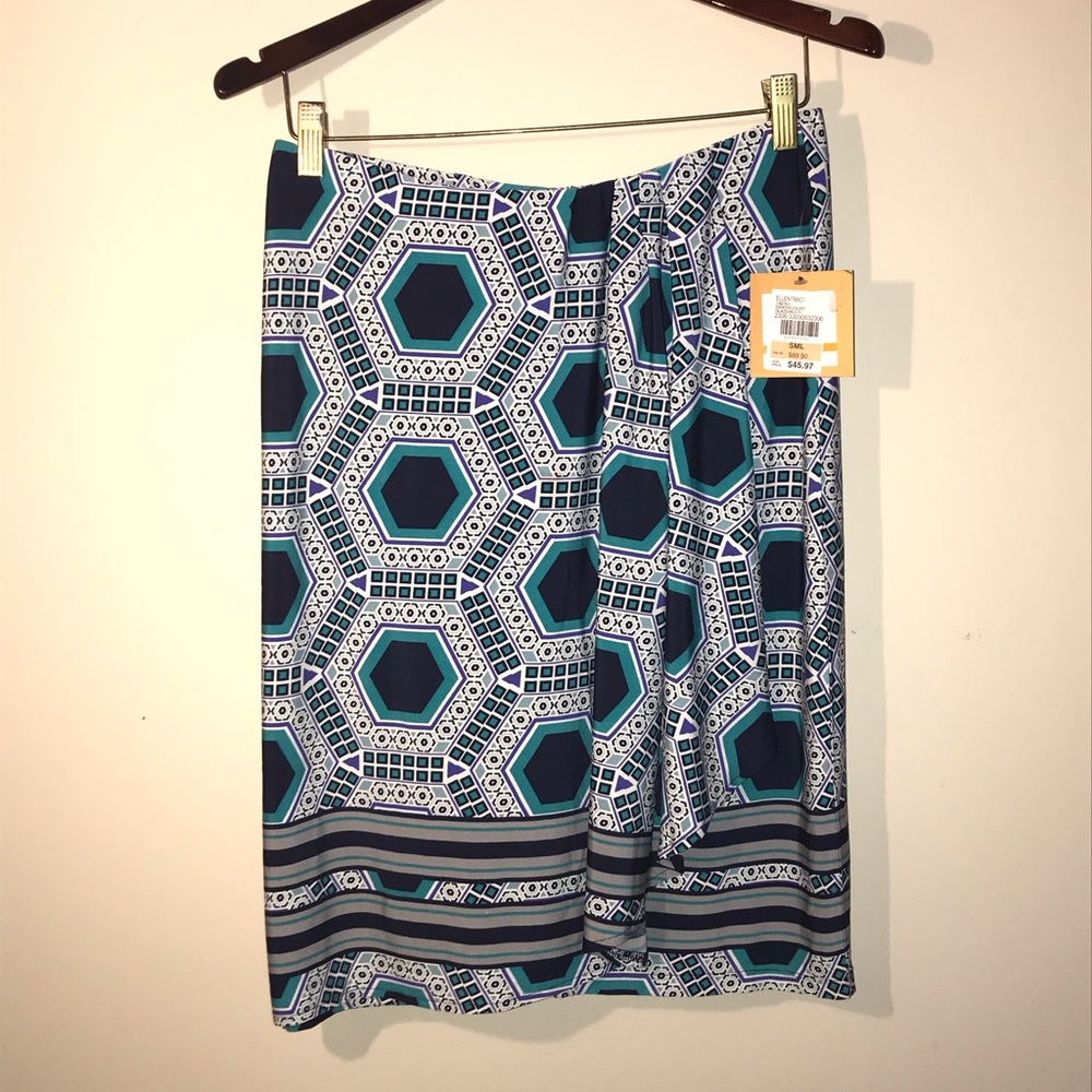 Ellen Tracy Geometric Print Skirt